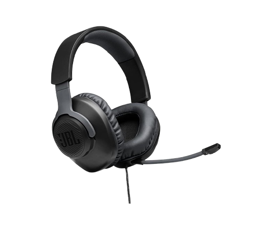 JBL Quantum 100 Wired Over-Ear Gaming Headphone with Flip-up Mic