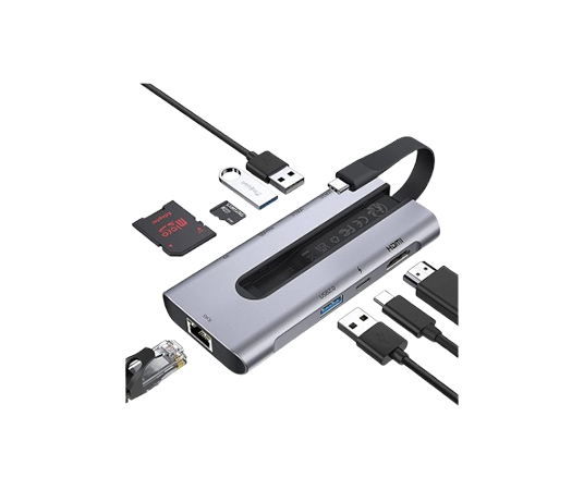 ESR 8-in-1 Portable USB-C Hub with 4K HDMI & 100W PD Charging